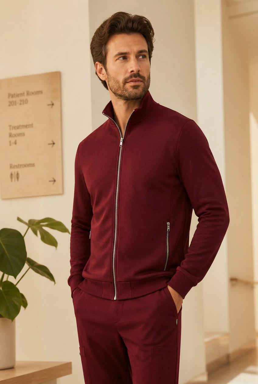 Clover men's Full-Zip Jacket in Vampire Red