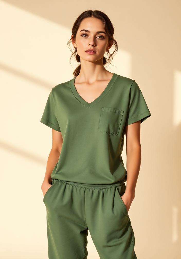 Clover V-Neck Pocket Tee