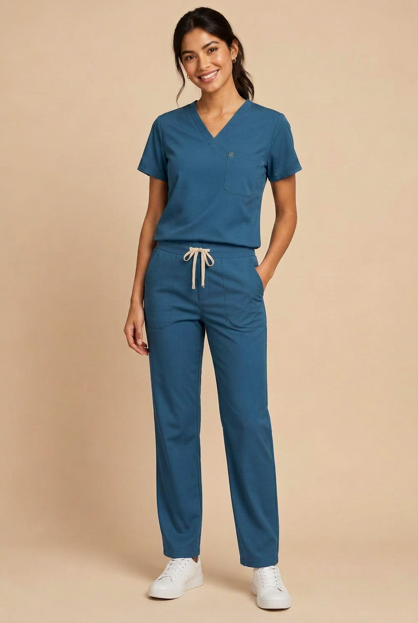 Clover women's Straight Leg in Cerulean Blue